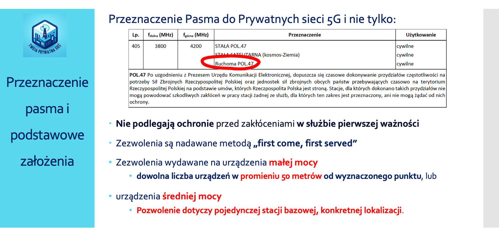 Twoja Prywatna Sieć - przeznaczenie pasma 3800-4200 MHz do prywatnych sieci 5G w Polsce. zarządzenie UKE